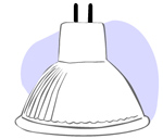 MR16 bi-pin light mount