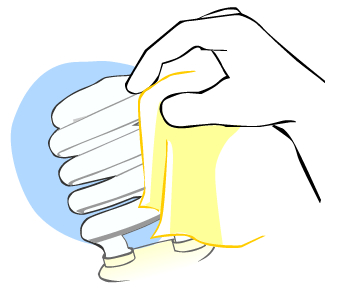 How to clean light globes