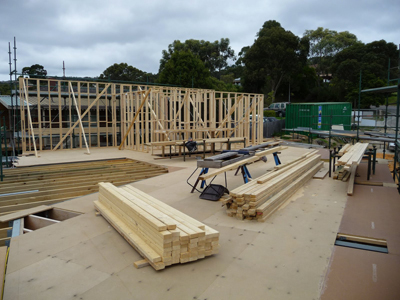 How a house frame is erected